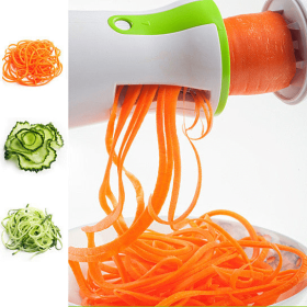 Salad Lover's Spiral Slicer 2 Blades Handheld And Compact