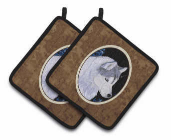 Siberian Husky Pair of Pot Holders