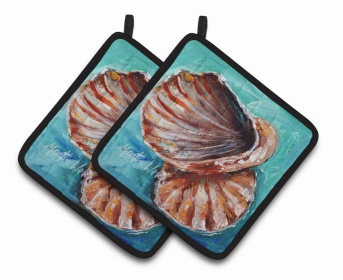 Shells not in a row Pair of Pot Holders