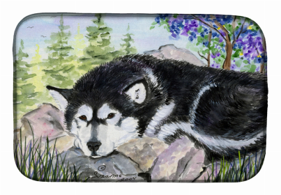 Alaskan Malamute Dish Drying Mat