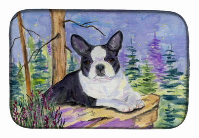 Boston Terrier Dish Drying Mat