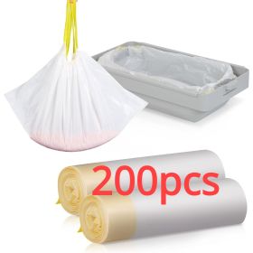 1.6mil thick garbage bag 8 gallons (20 * 27 inches), 200 kitchen garbage bags, with quick garbage packaging drawstring, suitable for kitchen