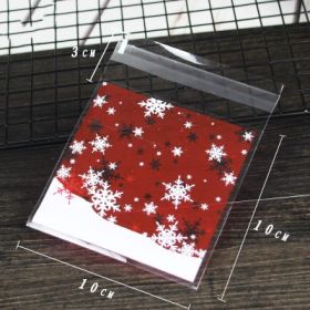 Christmas Old Man Sleigh Self-adhesive Self-sealing Cookie Packaging Bags (Option: No.3)