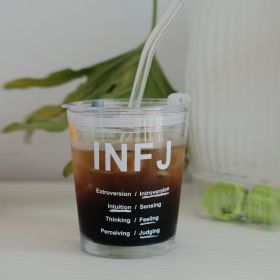 Accompanying Glass Cup With Cover Straw (Option: Isfp)