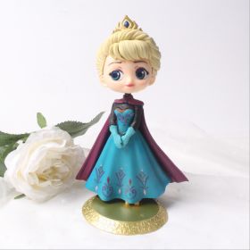 Cake Decorative Ornaments 2nd Generation Princess Elsa Princess Anna Hand-made Model Scene Decoration (Option: Aisha Gold Bottom)