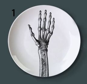 Human bone structure decoration plate (Option: 1style-6 inches)