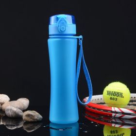 Bounce Cover Frosted Plastic Water Cup (Option: Blue small waist-560ml)