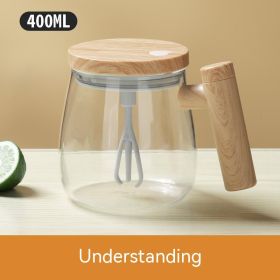 400ML Self Stirring Coffee Mug  Electric Mixing Glass Coffee CupHigh Speed Fast Automatic Coffee Cup For Gyms Dining Room Kitchen Gadgets (Option: Clear-400ml)