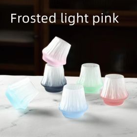 Flame Mount Coffee Cup Glass (Option: Frosted light pink)