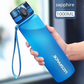 Large Capacity High Temperature Resistant Portable Fitness Plastic Cup Sports Kettle (Option: Sapphire Blue-1000 Ml)