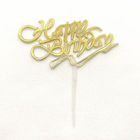 Happy birthday card (Option: Golden)