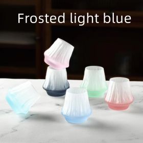 Flame Mount Coffee Cup Glass (Option: Frosted light blue)