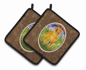 Chesapeake Bay Retriever Pair of Pot Holders (size: 7.5 x 7.5)