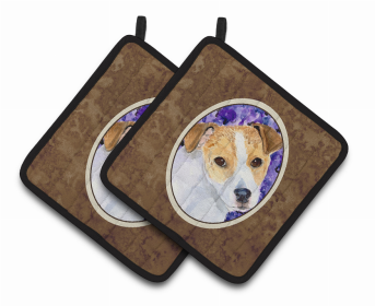 Jack Russell Terrier Pair of Pot Holders (size: 7.5 x 7.5)