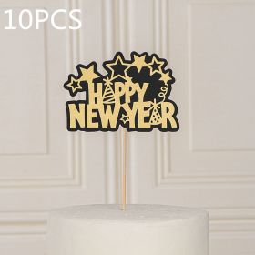 Chinese New Year cake decoration plug-in (Option: 018style-10PCS)