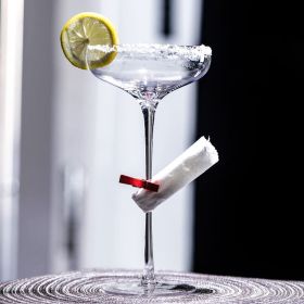 Japanese Style Super High Foot Martini Cup Kimura Nitrate Cocktail Glass (Option: Transparent-4PCS)