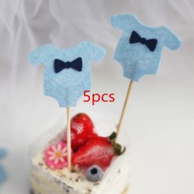 Cake Decoration Insert Card Dessert Table Decoration (Option: Sky Blue5pcs)