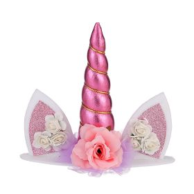 Birthday Cake Decorative Ornaments Topper For Baking (Color: Pink)