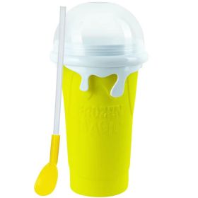 Slush And Shake Maker Homemade Smoothie Milk Children's Household Pinch Cup (Option: Yellow-500ml)