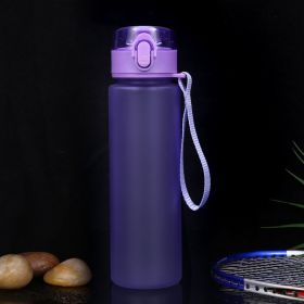 Bounce Cover Frosted Plastic Water Cup (Option: Purple matte-560ml)