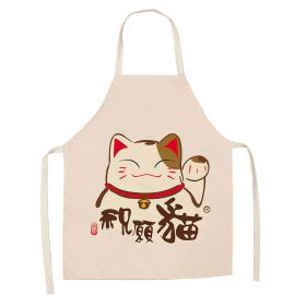 Cartoon Cat Digital Printing Sleeveless Apron (Option: W02316-47x38cm)