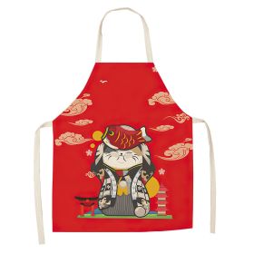 Cartoon Cat Digital Printing Sleeveless Apron (Option: W02306-47x38cm)