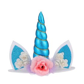 Birthday Cake Decorative Ornaments Topper For Baking (Color: Blue)