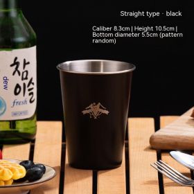 Camping Tableware Single Layer Coffee Cup Ins Style (Option: 350ml Black Camping Cup)