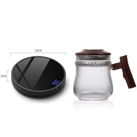 Large Capacity Tea Separation Glass With Filtration For Household Use (Option: Crescent moon-Low power-220V US)