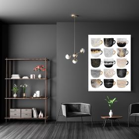 Pretty Coffee Cups Canvas Print or Poster (type: Poster Print, size: 32" x 24" / 80cm x 60cm approx)