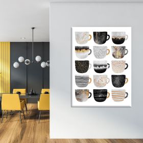 Pretty Coffee Cups Canvas Print or Poster (type: Poster Print, size: 28" x 20" / 70cm x 50cm approx)