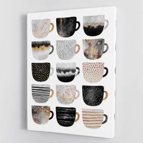 Pretty Coffee Cups Canvas Print or Poster (type: Poster Print, size: 12" x 8" / 30cm x 20cm approx)