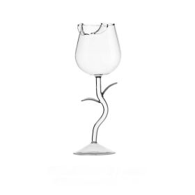 Creative Roses Red High-end Entry Lux Wine Glass Goblet Set (Option: 280ml Transparent)