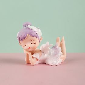 Ballerina Girl Home Decor Piece Cake Decoration (Option: Get down A)