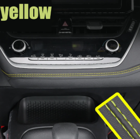 Interior Modification Special Car Door Car Gap Pocket (Option: 8 M-Black Leather Yellow Line)