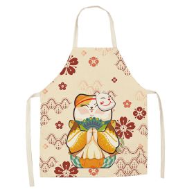 Cartoon Cat Digital Printing Sleeveless Apron (Option: W02310-68x55cm)